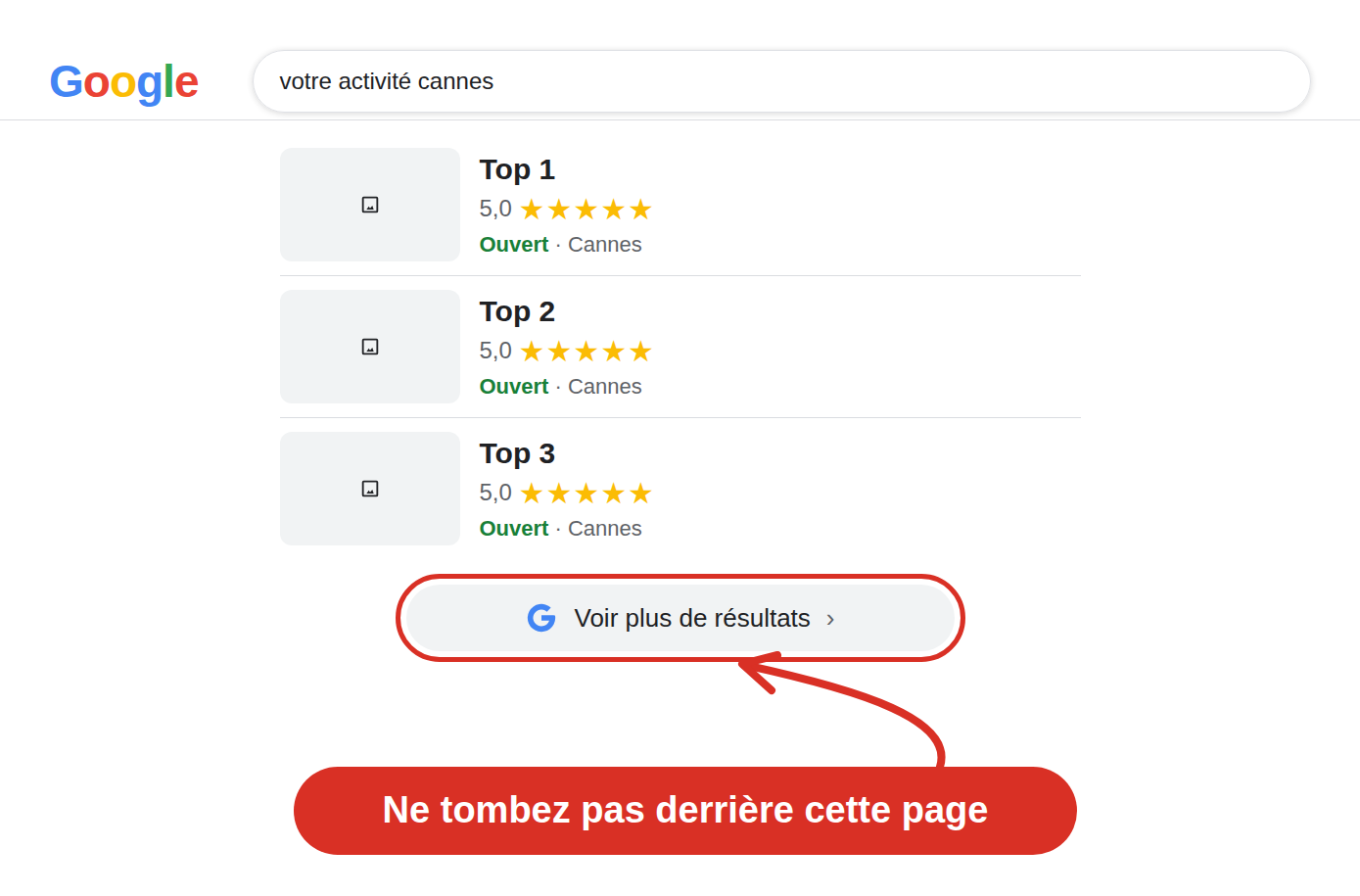 Recherche Google : ne tombez pas derrière la première page de résultats