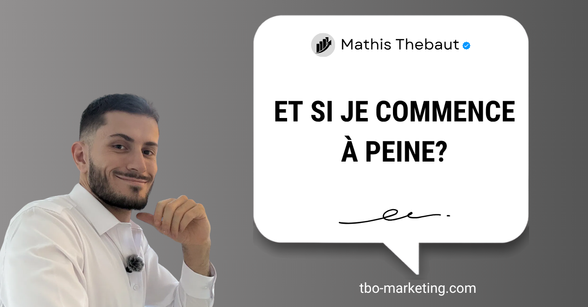Et si je commence à peine ?
